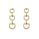 Gucci 18K Yellow Gold Horsebit Drip Earrings