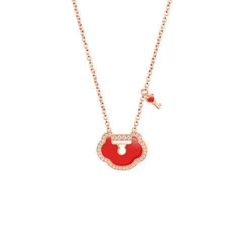 Qeelin Yu Yi Lock Necklace