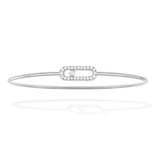 Messika Move Uno White Gold Diamond Thin Bangle - 07219-WG  Messika