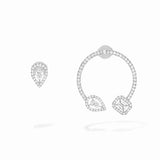 Messika My Twin Mono Hoop White Gold Diamond Earrings 0,15CT X3 - 07231-WG