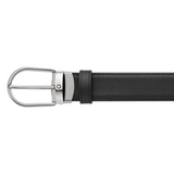 Montblanc Horseshoe buckle black/blue 30 mm reversible leather belt  Montblanc