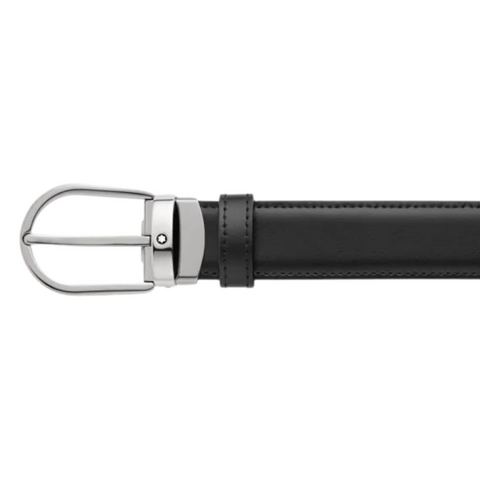 Montblanc Horseshoe buckle black/brown 30 mm reversible leather belt  Montblanc