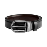 Montblanc Horseshoe buckle black/brown 30 mm reversible leather belt  Montblanc