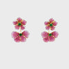 Ruby and Pink Sapphire Flower Earrings CH Collection