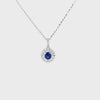 Sapphire Diamond Pendant and Chain CH Collection
