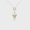 Diamond Butterfly Pendant and Chain CH Collection