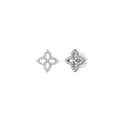 Roberto Coin Princess Flower Medium Diamond Earrings  Roberto Coin