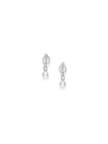 Mikimoto 18K White Gold Akoya Pearl Earrings