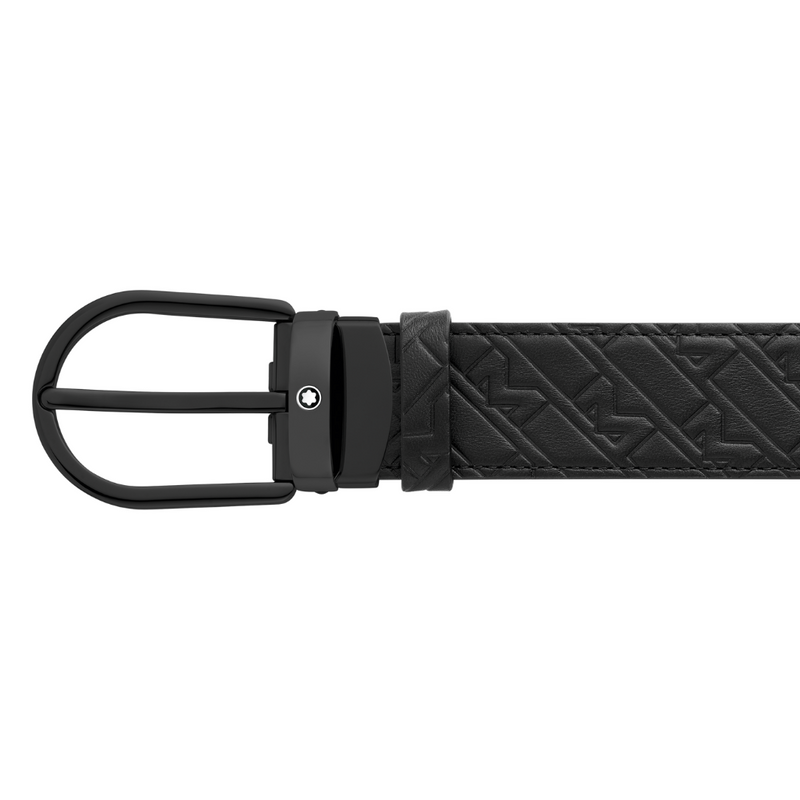Montblanc Horseshoe Buckle Black 35 mm Leather Belt
