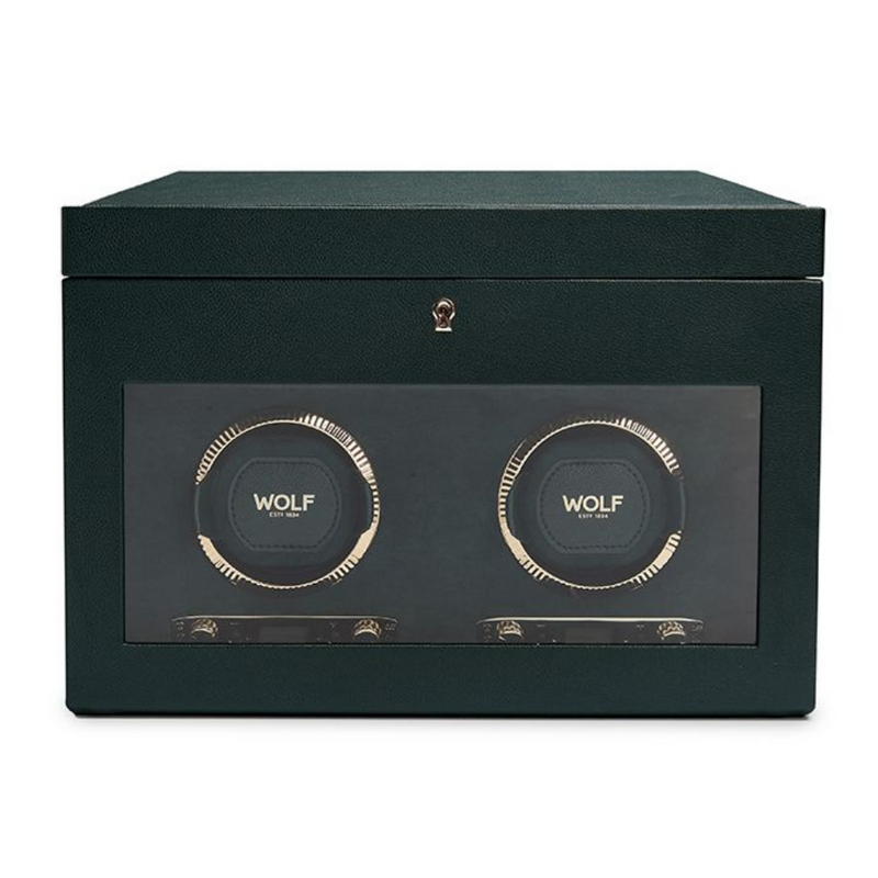 WOLF 1834 British Racing Green Double Watch Winder