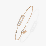 Messika Rose Gold Baby Move Diamond Pave Bracelet - 04325-PG