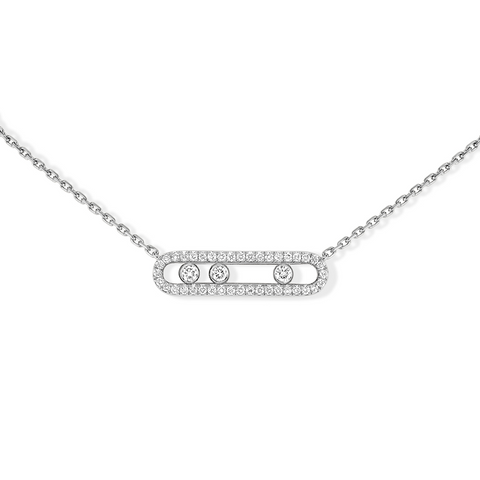 Messika Baby Move Pavé White Gold Diamond Necklace - 04322-WG