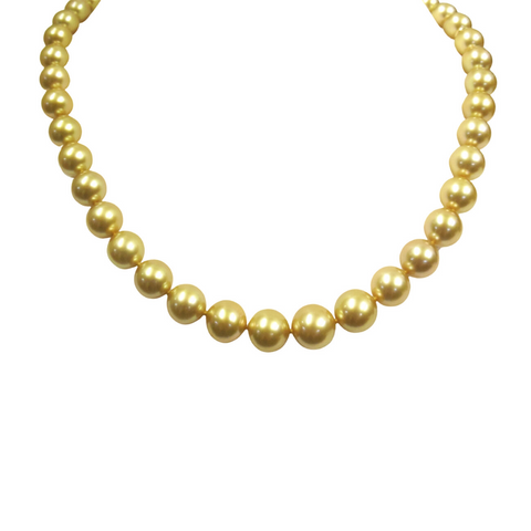 Mikimoto Golden South Sea Cultured Pearl Necklace  Mikimoto
