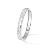 Messika Joaillerie White Gold Pavé Diamond Bangle Bracelet - W04699  Messika