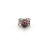Black South Sea Pearl Diamond Ring  CH Collection