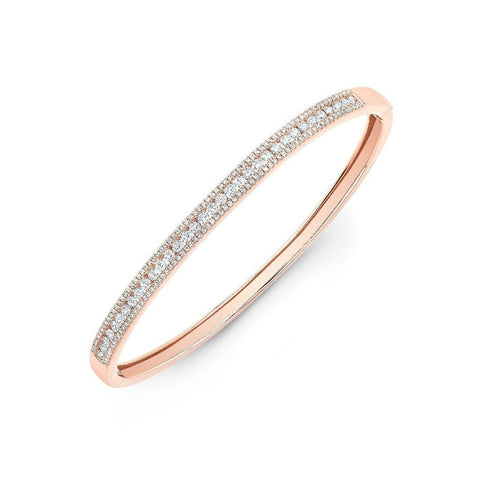 Channel Set Diamond Bangle