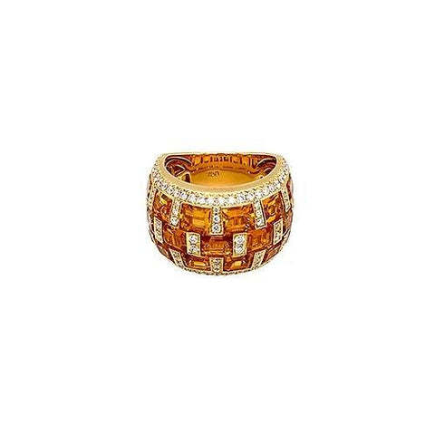 Citrine Diamond Ring  CH Collection