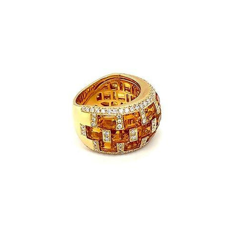 Citrine Diamond Ring  CH Collection