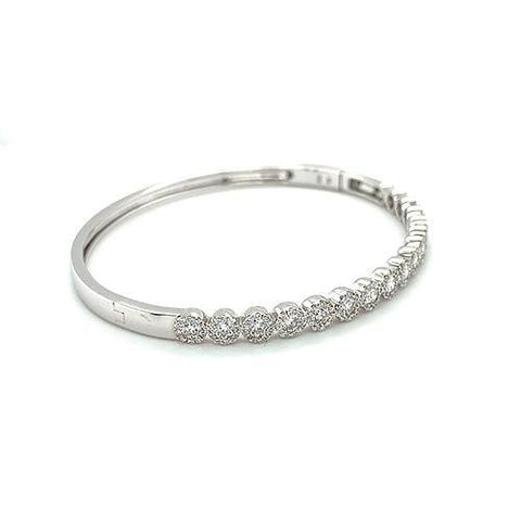 Round Diamond Halo Bangle  CH Collection