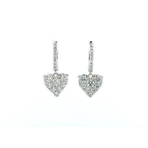 Diamond Heart Earrings  CH Collection