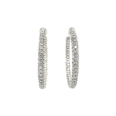 Diamond Hoop Earrings  CH Collection