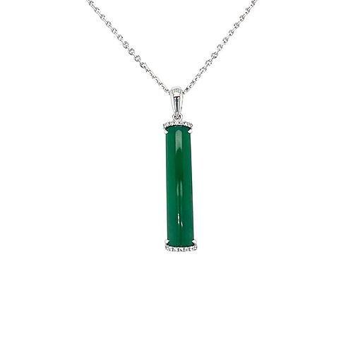 Jade Bar Pendant and Chain