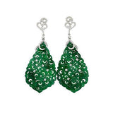 Jade Carved Dangle Earrings  CH Collection