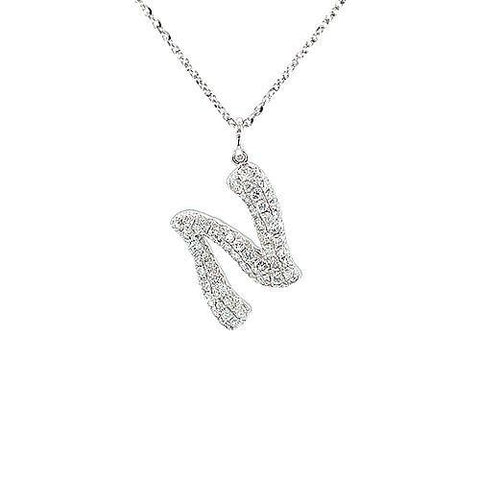 Letter "N" Diamond Necklace  CH Collection
