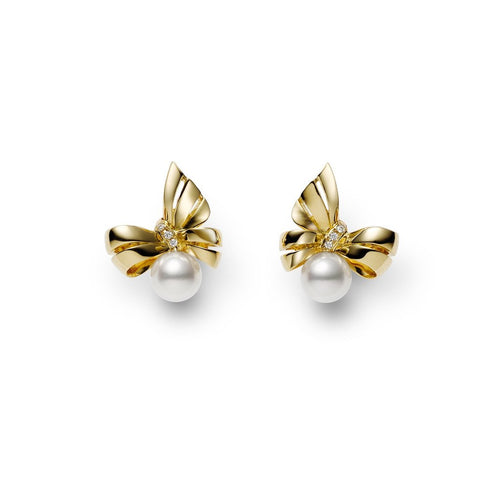 Mikimoto Jeux de Rubans Akoya Cultured Pearl Earrings  Mikimoto