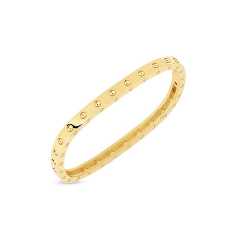 Roberto Coin Pois Moi 1 Row Square Bangle  Roberto Coin