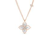 Roberto Coin Venetian Princess Medium Mother-Of-Pearl and Diamond Accent Flower Pendant