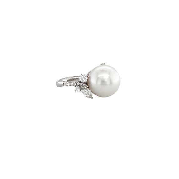 White South Sea Pearl Diamond Ring  CH Collection